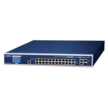 Planet GS-6320-24UP2T2XV — коммутатор L3 PoE++ с LCD (24xPoE++ + 2x10G-T + 2x10G SFP+)