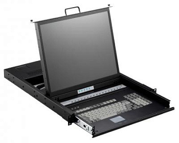 Консоль SMK990-17PBRU-SEA  1U, 17” LCD-keyboard drawer, 16-port PS2 KVM, Black,with 16x 1.8m PS2 KVM