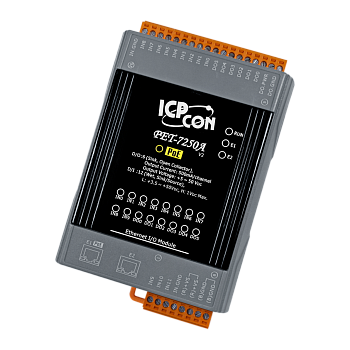 Модуль PET-7250A CR PoE Ethernet I/O Module with 2-port Ethernet Switch, with 12-channel Digital Inp