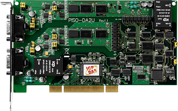 Плата PISO-DA2U CR Universal PCI, Isolated 12-bits AO board Includes two CA-PC09M D-Sub connectors