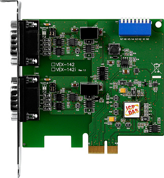 Плата VEX-142i CR PCI Express Bus, Serial Communication Board with 2 Isolated RS-422/485 ports (RoHS