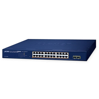 Planet GS-2210-24P2S — веб-управляемый коммутатор PoE+ (24xPoE+ + 2xSFP)