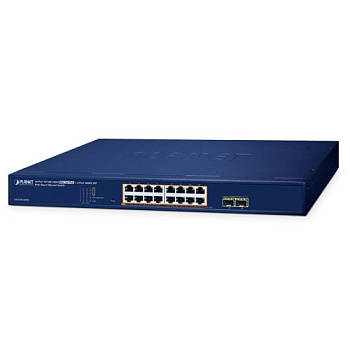Planet GS-2210-16P2S — веб-управляемый коммутатор PoE+ (16xPoE+ + 2xSFP)