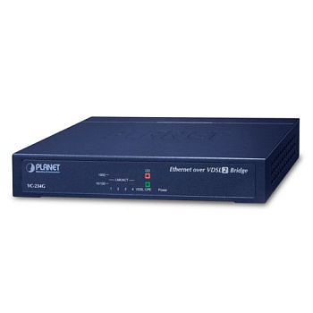 Planet VC-234G — конвертер Gigabit Ethernet-VDSL2 (4xLAN, G.vectoring)