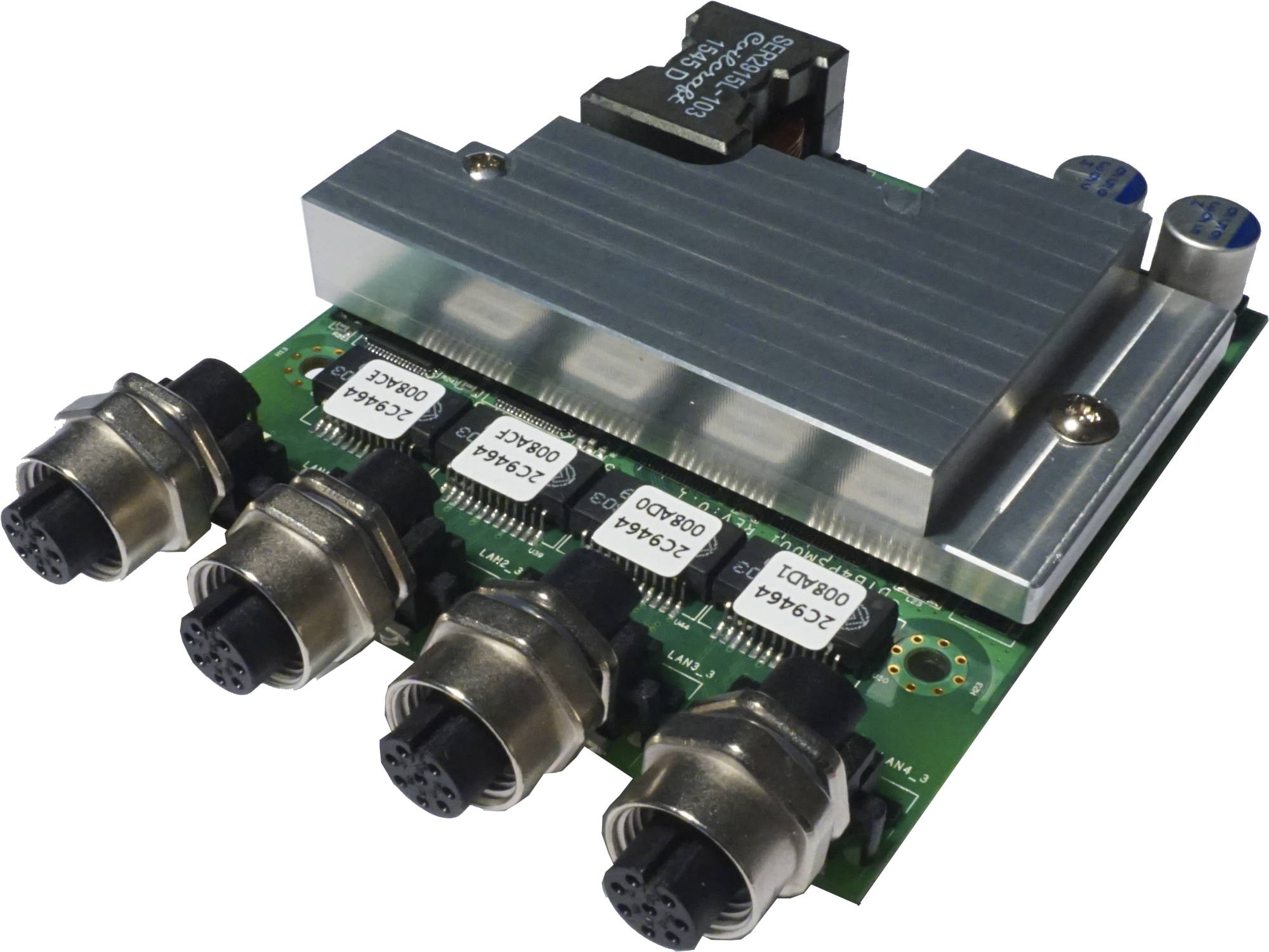 Модуль   CMI-M12PoE114/UB0710   CMI Module with M12 Connector, 4x PoE+, Intel GbE LAN, Individual Po