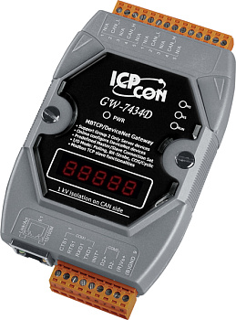 Преобразователь GW-7434D-G CR Modbus TCP/RTU/ASCII Slave to DeviceNet Master Gateway (RoHS)
