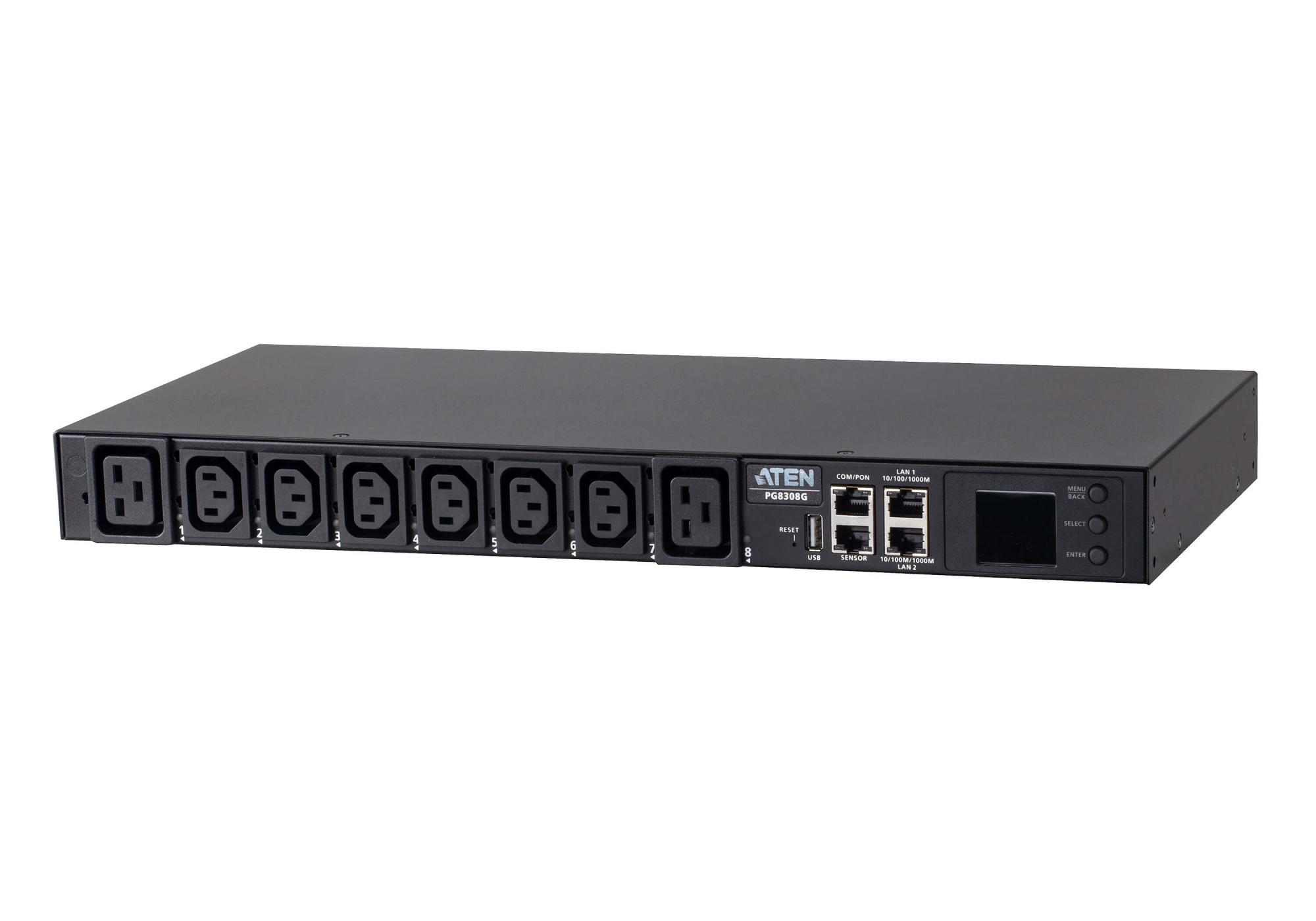 Устройство распределения электропитания PG8308G 32A 8-Outlet 1U Outlet-Metered & Switched eco PDU