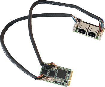 Модуль   MEC-LAN-M002-R1/UB0511 Mini-PCIe Module with 2x LAN Ports, 1x Universal Bracket (154 x 17 m