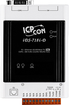 Сервер iDS-718i-D CR Intelligent Device Server with 1 RS-232/422/485 (Isolated, RoHS, DB9)