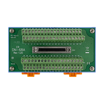 Плата DN-68A CR DIN-Rail Mountable I/O Connector Block with 68-pin SCSI II Female Connector (RoHS)