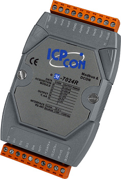 Модуль M-7024R-G CR 4-channel Analog Output and 5-channel DI Module with DCON and Modbus Protocol (G