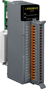 Модуль I-87053W-E5-G CR 16-channel 68-150VDC Isolated Digital Input Module with 16-bit Counters (Gra