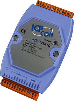 Контроллер I-7188XG CR ISaGRAF Embedded Controller with one RS-232/RS-485 port, one RS-485; 512K Fla