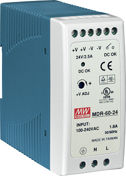 Блок питания MDR-60-24 ICP DAS 60W Single Output Industrial DIN Rail Power Supply (RoHS)