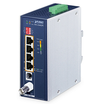 Planet IVC-234GPT — промышленный PoE+ удлинитель VDSL2 (4x1G PoE+ TX)