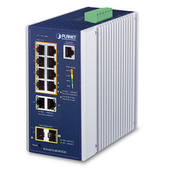 Planet IGS-4215-8UP2T2S — промышленный коммутатор L2/L4 PoE++ (8xPoE++ + 2x1G + 2xSFP)